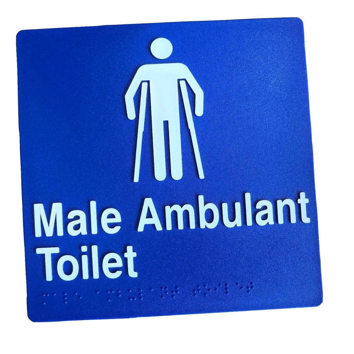 Male Ambulant Toilet Braille Sign SV37 (180 x 180 mm)