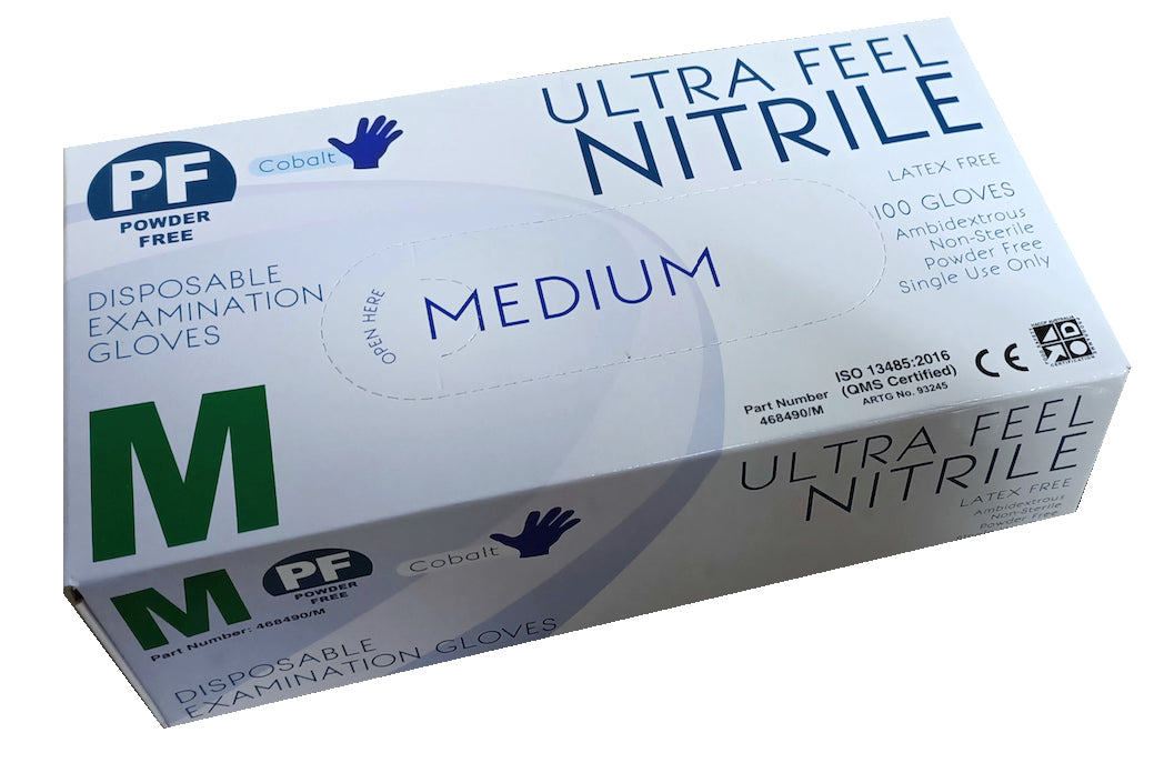 Nitrile Disposable Gloves Dark Blue Powder Free - OzWashroom