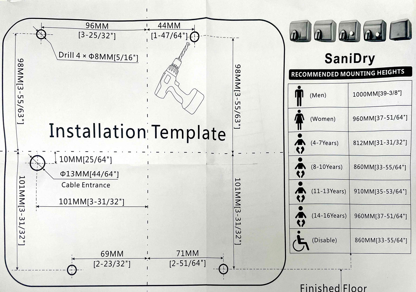 OZ2100 vortex hand dryer from ozwashroom