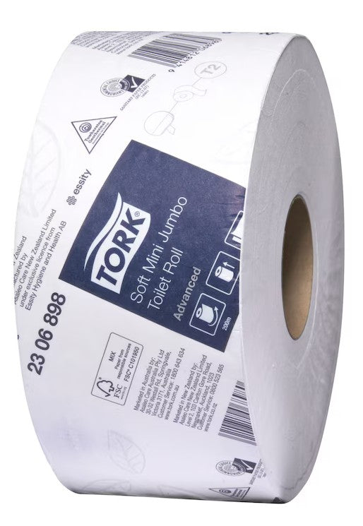 T2-Tork Soft Mini Jumbo Toilet Roll 2 Ply