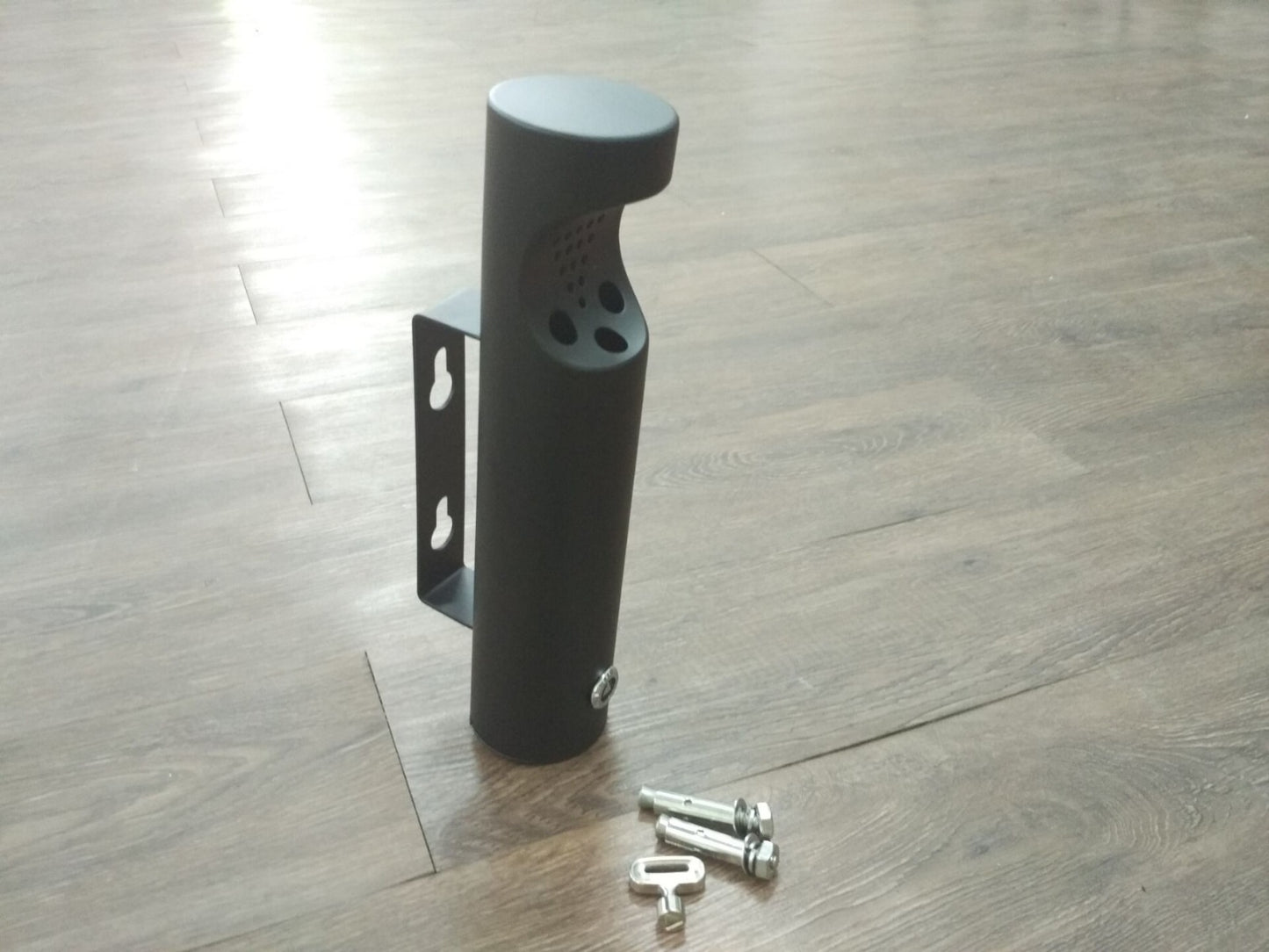 Outdoor Ashtray Powder Coated Matte Black, Lockable - OzWashroom