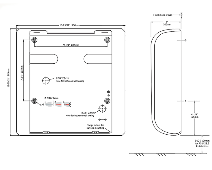 Bobrick Hand Dryer S'Steel Trimline B7128E - OzWashroom