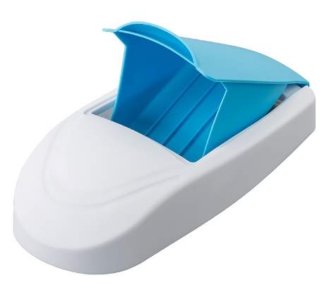 Sanitary Bin Light Blue white Slim Lady Female Waste Disposal - OzWashroom