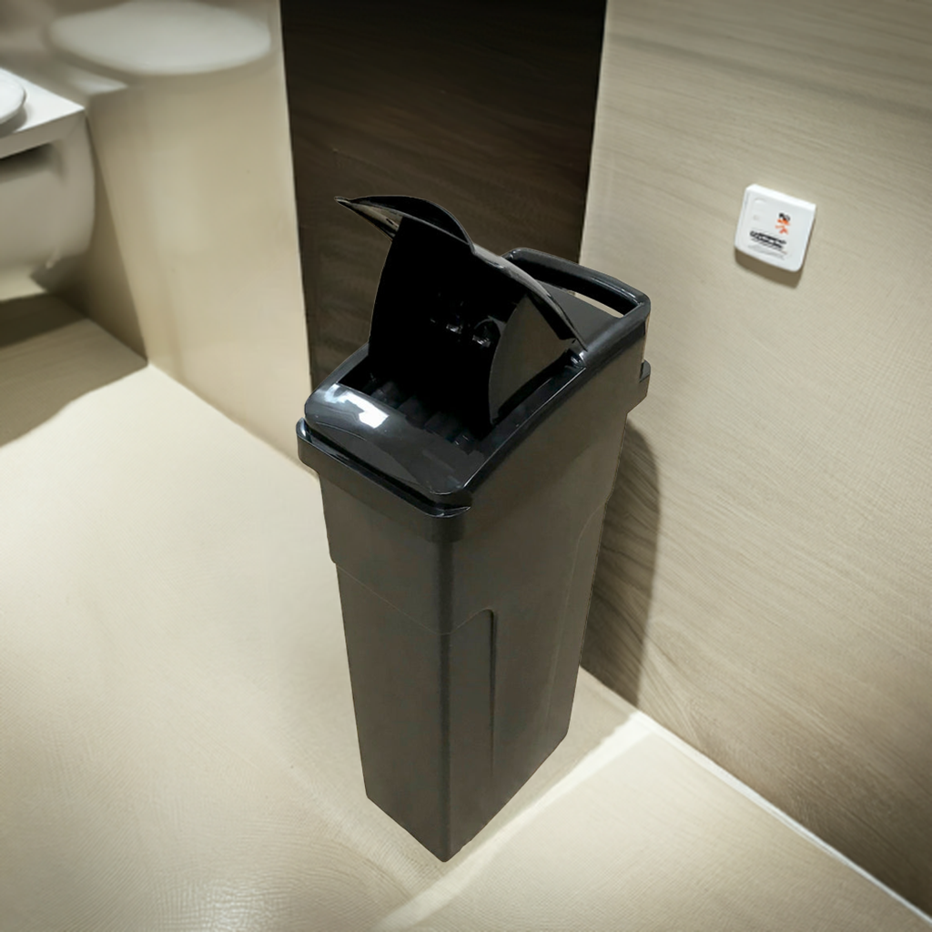 Sanitary Bin Lady Disposal Unit 23L Black Durable - OzWashroom