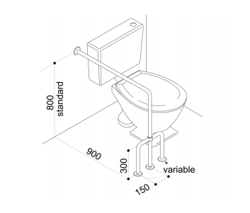 TOILET GRAB RAIL