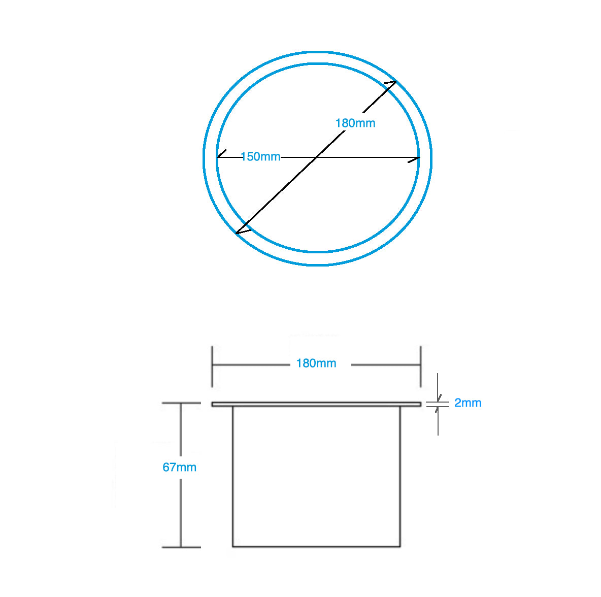 Satin Finish Circular Chute with Lid
