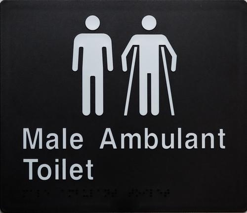 Male & Ambulant Toilet Braille Sign - OzWashroom