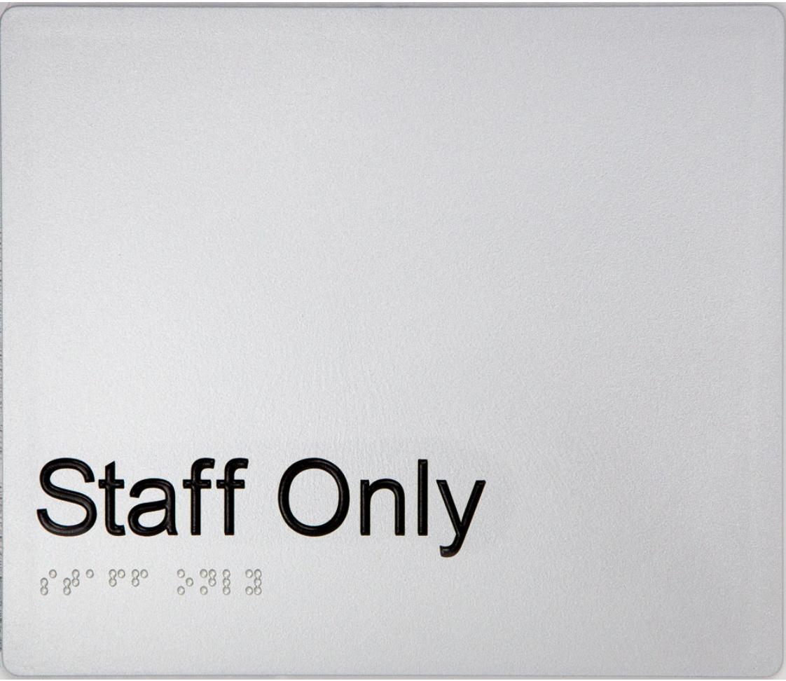 Staff Only Black on Silver