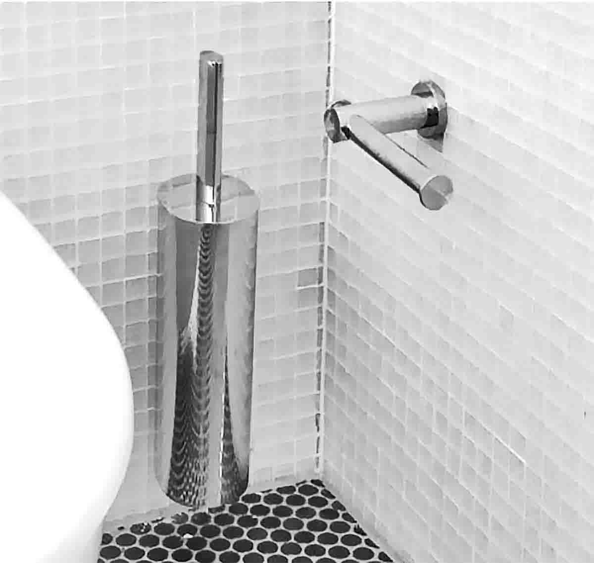 Toilet Brush Holder S'Steel Wall Mount Chrome - OzWashroom