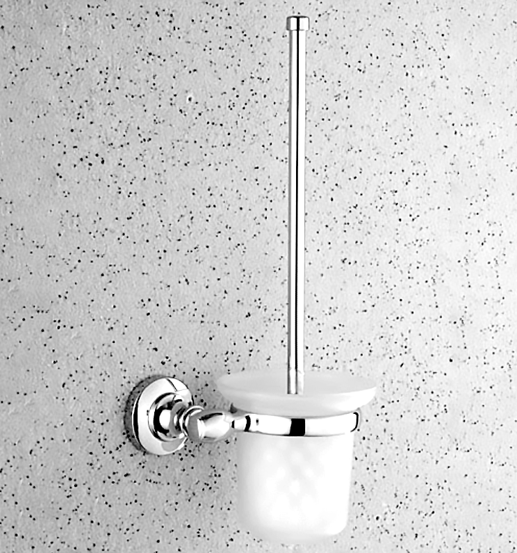 Ozwashroom Frosted Glass Toilet Brush Holder TBG3 Wall Mount