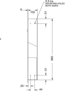 10-0462-AD: RECESSED PAPER TOWEL DISPENSER & WASTE BIN 7.6L 