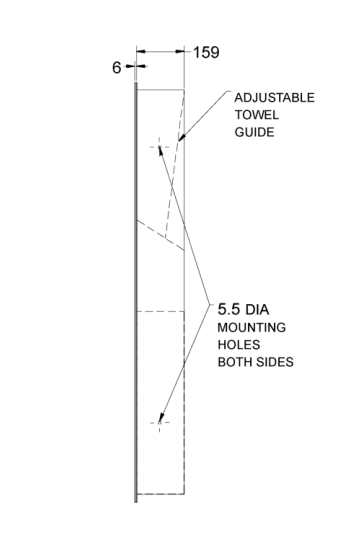 RECESSED PAPER TOWEL DISPENSER & WASTE BIN 26L