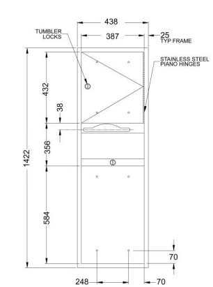 10-0469 JD Macdonald Paper Towel Dispenser and Waste Bin 46L