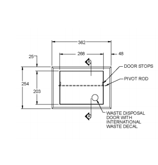 COUNTER TOP WASTE BIN 28L