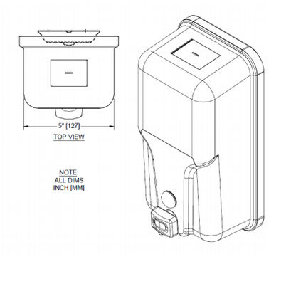 SURFACE MOUNTED SOAP DISPENSER 1.7L