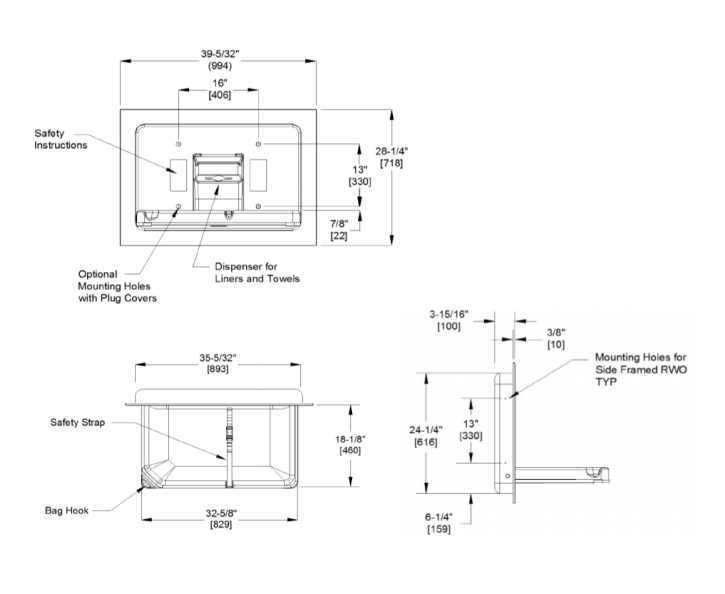 9018 JD Macdonald Baby Change Table