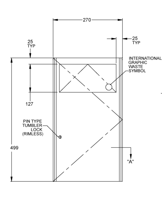  Recessed Sanitary Napkin Disposal 7 L