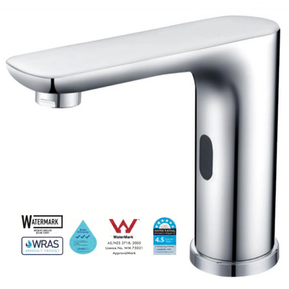 Frascio automatic hands-free sensor water tap in chrome finish for commercial and public bathrooms
