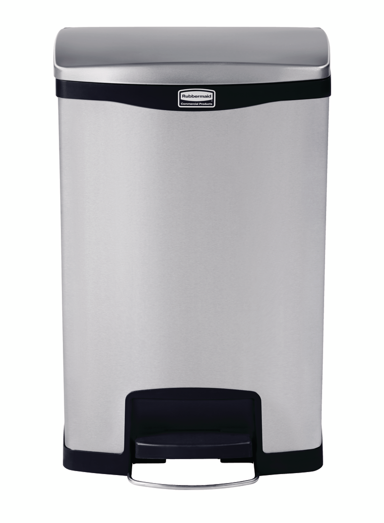 Rubbermaid Impressions™ Step-On Stainless Steel Front Step Black