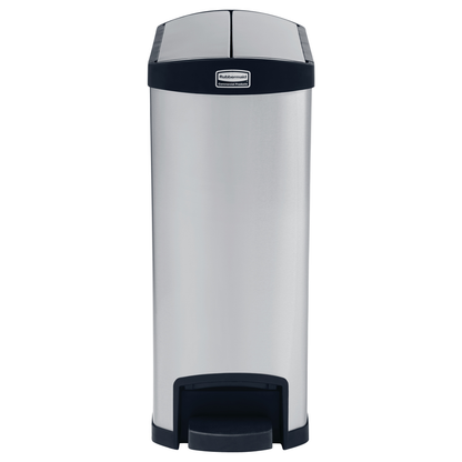 Rubbermaid Impressions 50L Step-On Stainless Steel End Step Black 1901993