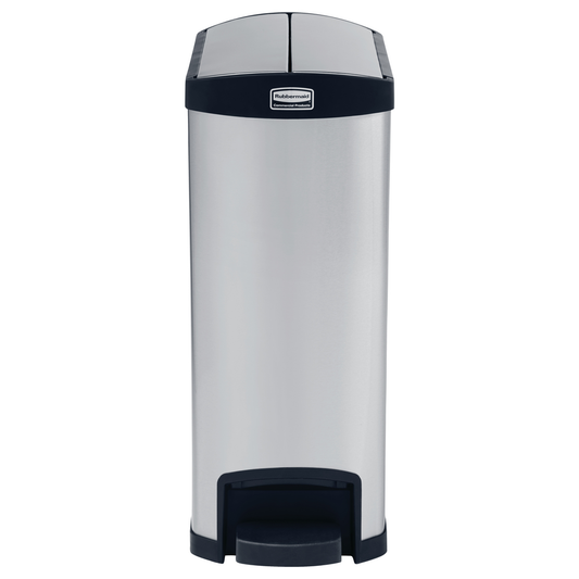 Rubbermaid Impressions 50L Step-On Stainless Steel End Step Black 1901993