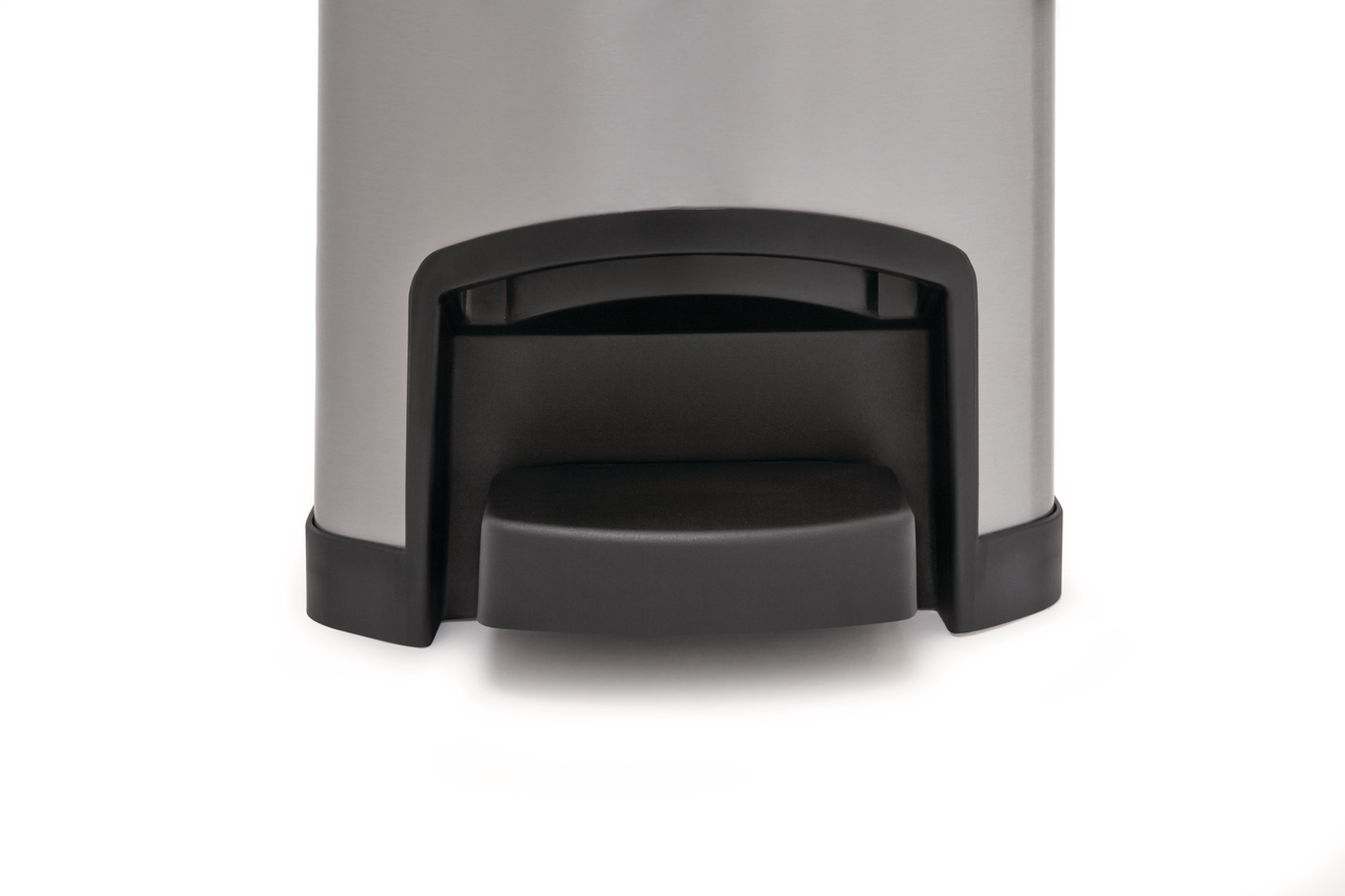 Rubbermaid Impressions 50L Step-On Stainless Steel End Step Black 1901993