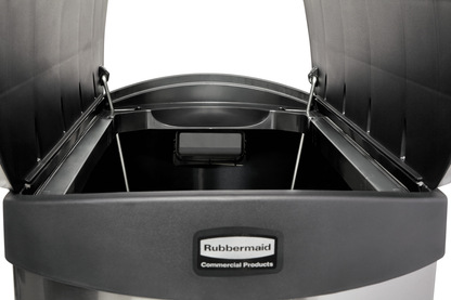 Rubbermaid Impressions 50L Step-On Stainless Steel End Step Black 1901993