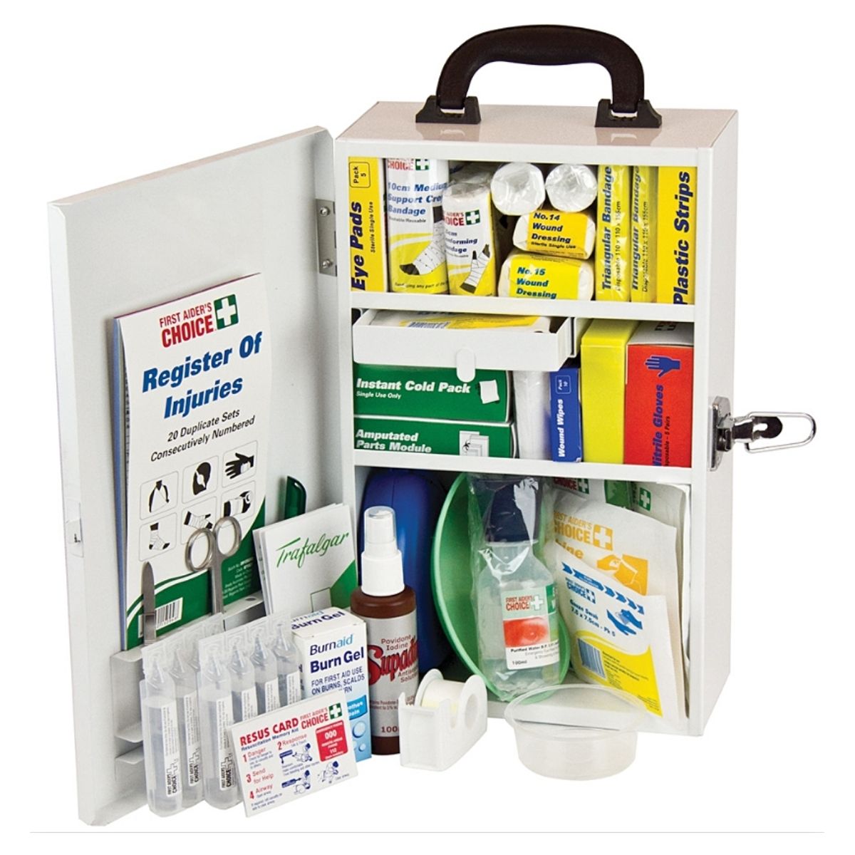 First Aid Kit for Workplace Metal Case Wall Mount WM1 by Ozwashroom