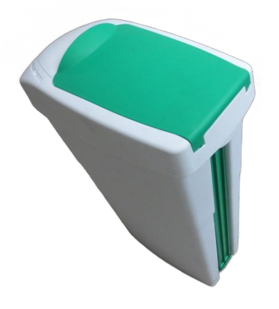 Sanitary Bin Green White Slim Lady Female Waste Disposal