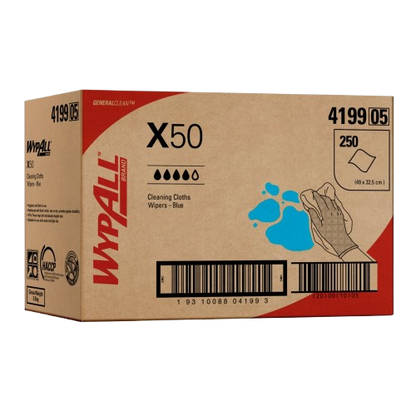 WYPALL® X50 Blue Reinforced Single Sheet Wipers