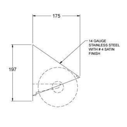 JD Macdonald  0266 Vandal Resistant Hood For 0263 Toilet Roll Holder Series 10-0266  