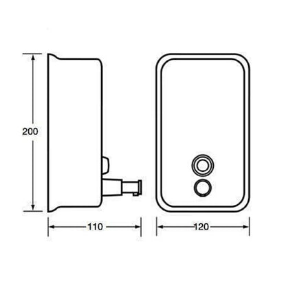 Soap Dispenser Satin Finish S'Steel Refillable Lockable 1L