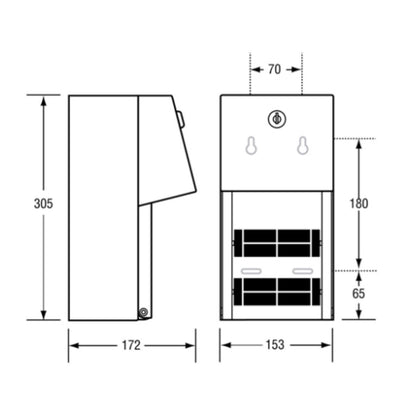 Ellipse Double Toilet Roll Holder