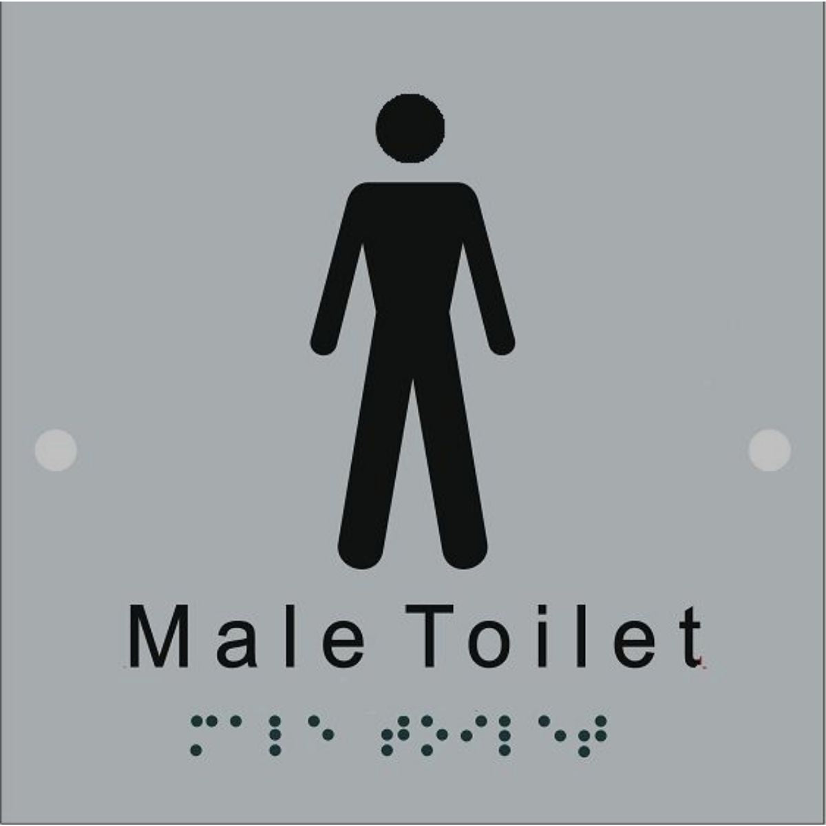 Braille ST-100B Stainless Steel Male Toilet Sign