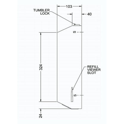  JD Macdonald Paper Towel Dispenser 10-0210-dimension