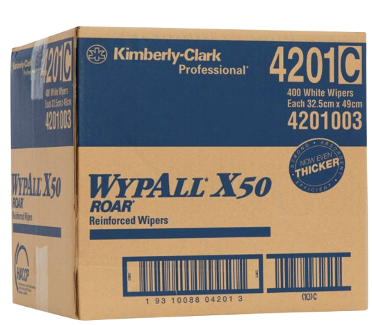 WYPALL® X50 White Single Sheet Wipers, 400 Count