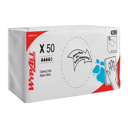WYPALL X50 Reinforced Single Sheet White Wipers