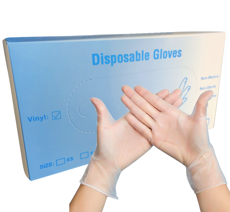 vinyl gloves clear