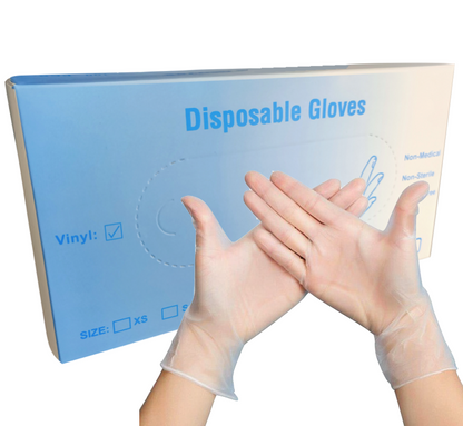 vinyl gloves clear