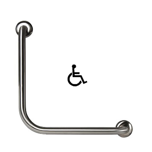 Metlam Ambulant 450mm Antimicrobial 90o Grab Rail