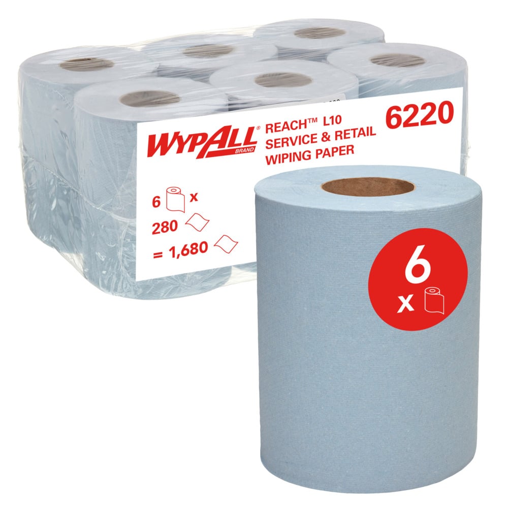 WYPALL® L10 Centrefeed Reinforced Blue Wipers