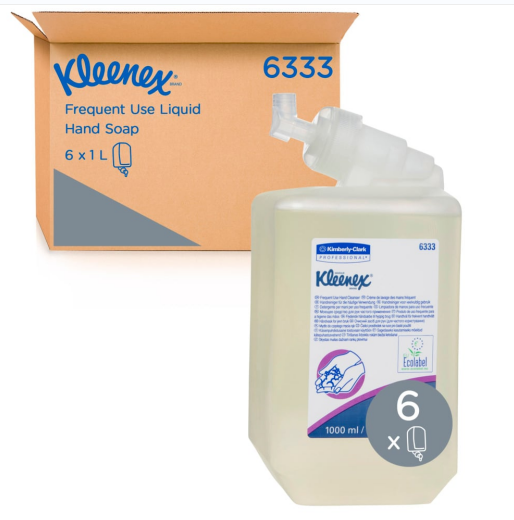 Kleenex 6333 Liquid Soap Frequent Use Handwash, 6 Cartridges / Case| (Food Safe)