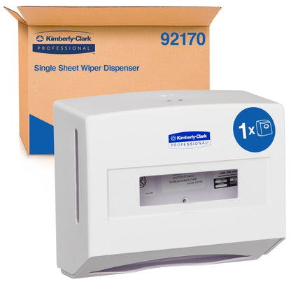KIMBERLY-CLARK® White Single Sheet Wiper Dispenser