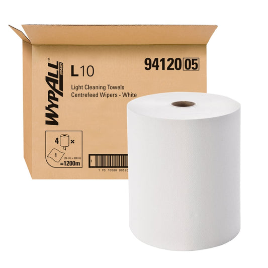 WYPALL  L10 Heavy Duty Centrefeed Wiper Roll 1 Ply (94120)