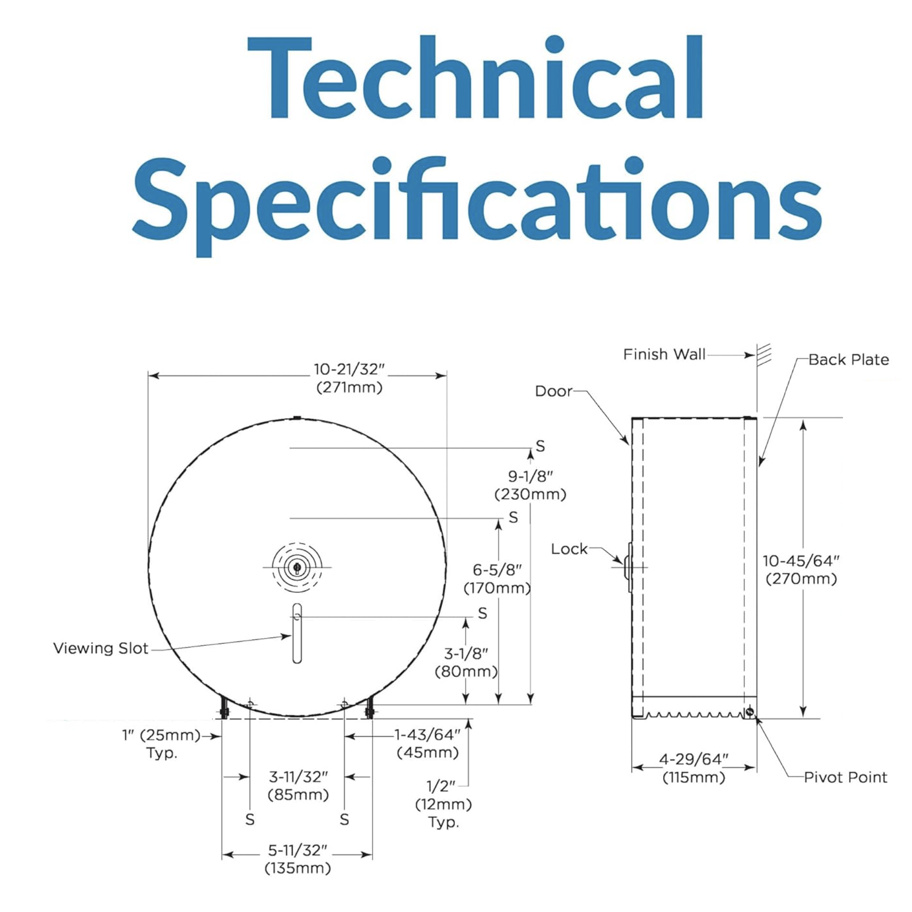 Stainless Steel Jumbo Roll Dispenser B8900