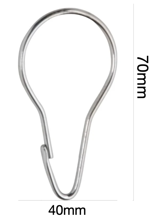 Ozwashroom Shower Curtain Hooks Set of 12