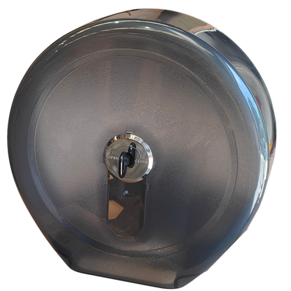 Single Jumbo Roll Dispenser Transparent Black