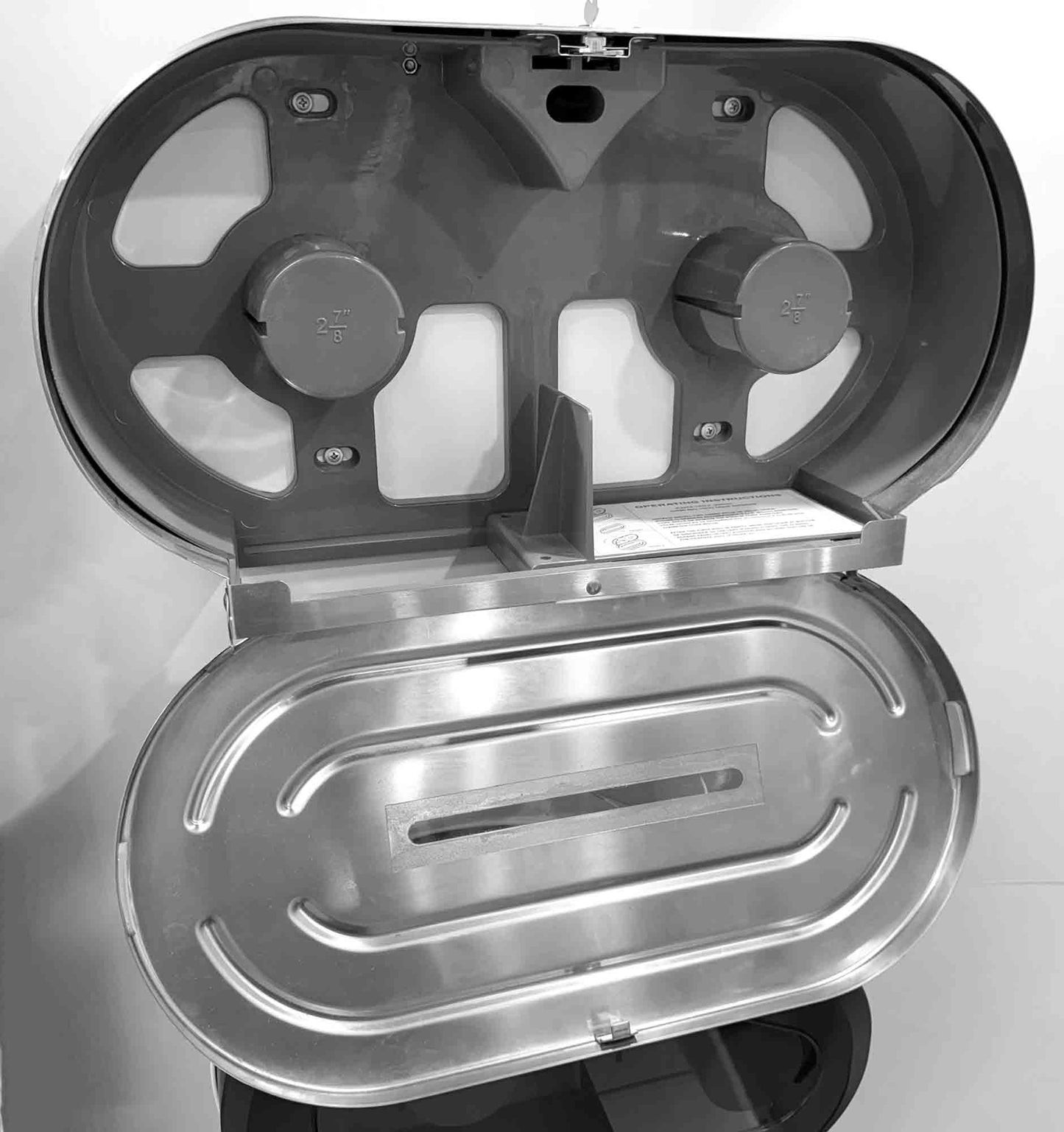 S'Steel Twin Jumbo Toilet Roll Dispenser