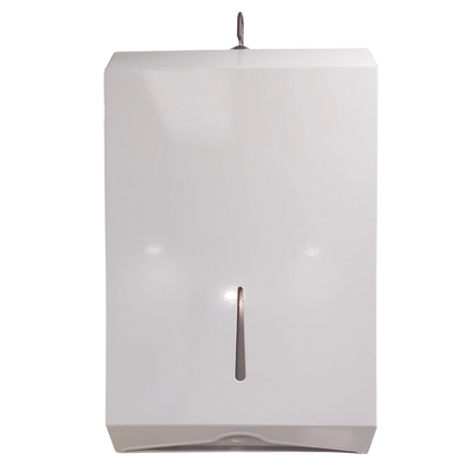 Ultra Slim Paper Towel Dispenser Powder Coated White Metal
