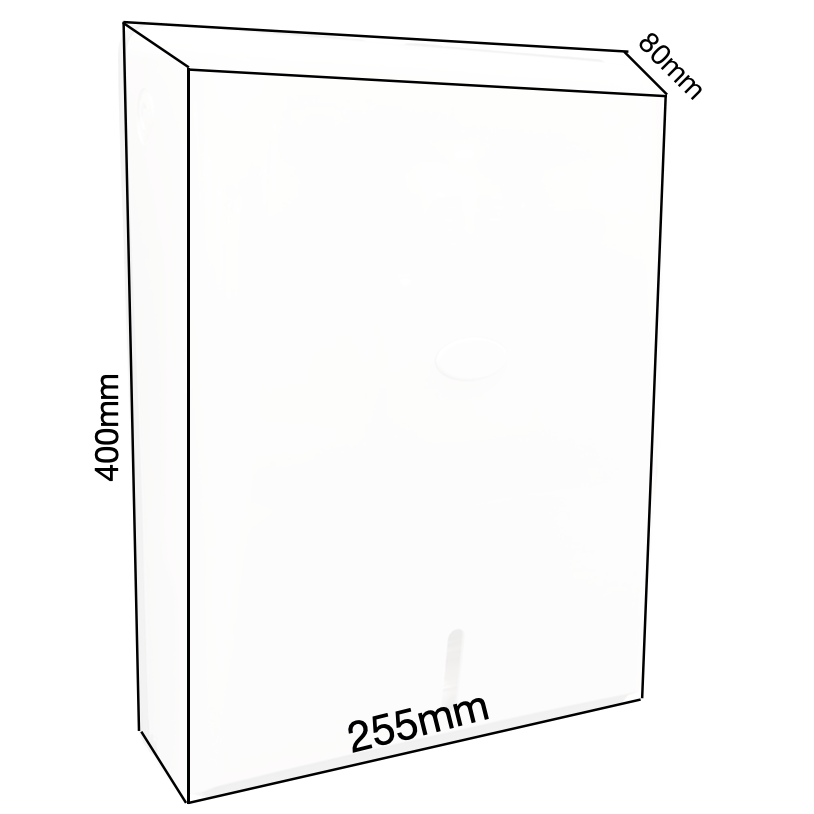 Ultra Slim Paper Towel Dispenser Powder Coated White Metal